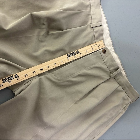 Brooks Brothers Advantage Chino Elliot Men 38X32 Cotton Pleated Pants Cuffed Hem - Picture 10 of 16